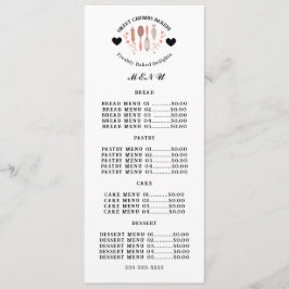 Bakery Pastry Chef Baking Utensils business  メニュー