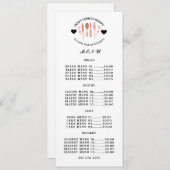 Bakery Pastry Chef Baking Utensils business メニュー (正面/裏面)