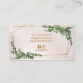 Bakery Pastry Chef Botanical Floral Sweet Cake 名刺 (裏面)