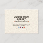 Bakery Pastry Chef Cake Baker Thank You Promo Code 割引カード (裏面)