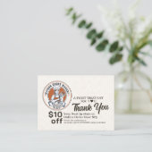 Bakery Pastry Chef Cake Baker Thank You Promo Code 割引カード (スタンド正面)