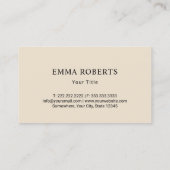 Bakery Pastry Chef Cute Piping Bag & Heart Brown 名刺 (裏面)