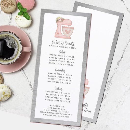 Bakery Pastry Chef Dessert Menu Price List メニュー