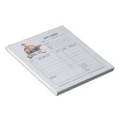 Bakery Pastry Chef Invoice Sale Order Form Receipt ノートパッド (アングル)