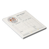 Bakery Pastry Chef Invoice Sale Order Form Receipt ノートパッド (アングル)