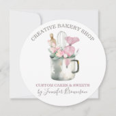 Bakery Pastry Chef mug Boho chic flower patisserie 招待状 (正面)