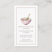 Bakery Pastry Chef Watercolor Baking Utensils 名刺 (裏面)