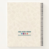 Bakery Pastry Chef Watercolor Gold Baking Catering ノートブック (裏面)