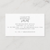 Bakery Pastry Chef Watercolor  Square Business Car 名刺 (裏面)