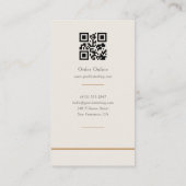 Bakery Pastry Shop QR Code 名刺 (裏面)