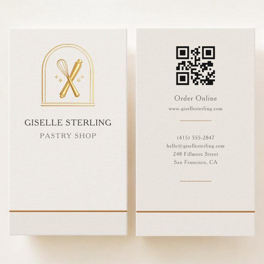 Bakery Pastry Shop QR Code 名刺
