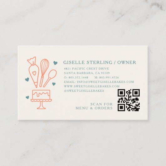 Bakery QR Code 名刺 (正面)