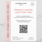 Bakery QR Code Promotional チラシ (正面)