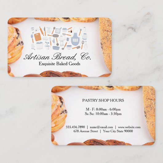 Bakery | Restaurant | Pastries 名刺 (正面/裏面)