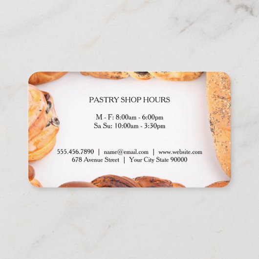 Bakery | Restaurant | Pastries 名刺 (裏面)