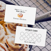 Bakery Reward Loyalty Card Cinnamon Roll Modern 名刺