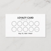 Bakery Reward Loyalty Card Modern Cheesecake Logo 名刺 (裏面)