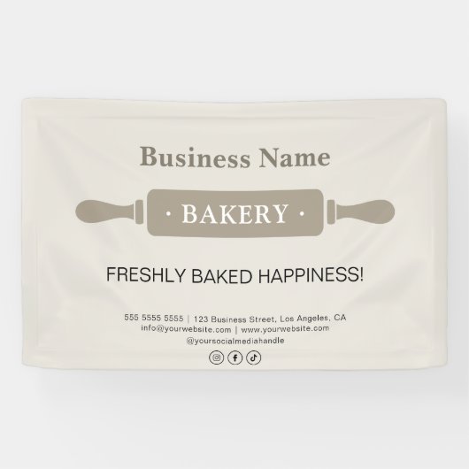 Bakery Rolling Pin Business 横断幕 (横)