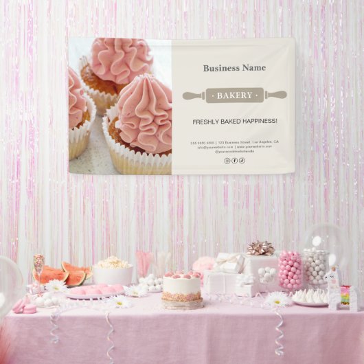 Bakery Rolling Pin Photo Business 横断幕 (パーティー)