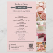 Bakery Rolling Pin Photo QR ピンク チラシ (正面)