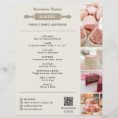 Bakery Rolling Pin Photo QR Neutral チラシ (正面)