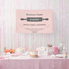Bakery Rolling Pin Pink Business 横断幕