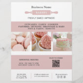 Bakery Rolling Pin White Pink Business Marketing チラシ (正面)