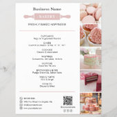 Bakery Rolling White and Pin Photo QR Pink  チラシ (正面)