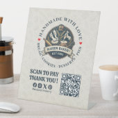 Bakery Store Pastry Cake Baker QR Code Pay Here 台座サイン (インサイチュ)