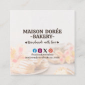 Bakery Store Pastry Cake Baker Thank You For Order 割引カード (裏面)