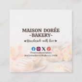 Bakery Store Pastry Cake Baker Thank You For Order 割引カード (裏面)