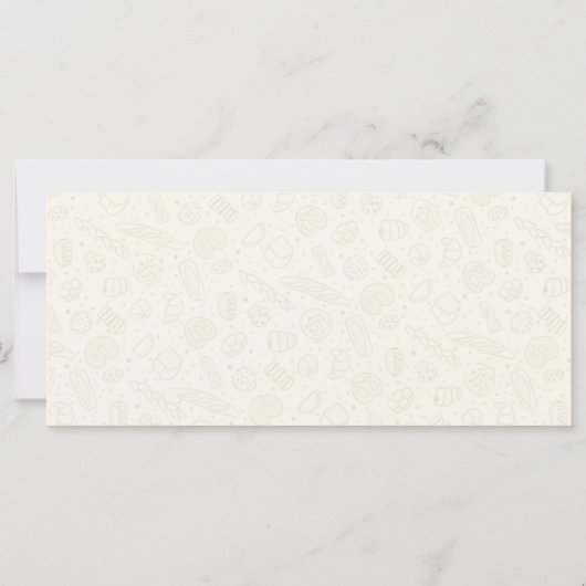 Bakery Store Pastry Chef Baker Gift Certificate (裏面)