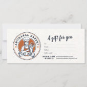 Bakery Store Pastry Chef Baker Gift Certificate (正面)
