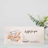 Bakery Store Pastry Chef Baker Gift Certificate (スタンド正面)