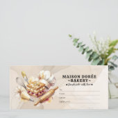 Bakery Store Pastry Chef Baker Gift Certificate (スタンド正面)