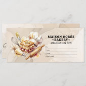 Bakery Store Pastry Chef Baker Gift Certificate (正面/裏面)