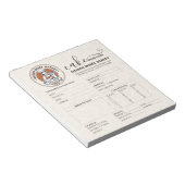 Bakery Store Pastry Chef Cake Baker Order Form ノートパッド (アングル)