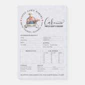 Bakery Store Pastry Chef Cake Baker Order Form ポストイット (正面)