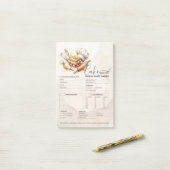 Bakery Store Pastry Chef Cake Baker Order Form ポストイット (デスク上)