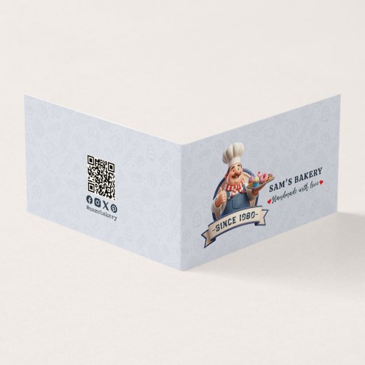 Bakery Store Pastry Chef Dessert Cake Baker Detail 名刺 (外部)