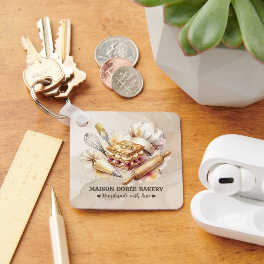 Bakery Store Pastry Chef Dessert Sweets Cake Baker キーホルダー (デスク)