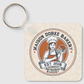 Bakery Store Pastry Chef Dessert Sweets Cake Baker キーホルダー (正面)