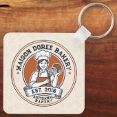 Bakery Store Pastry Chef Dessert Sweets Cake Baker キーホルダー (裏面)