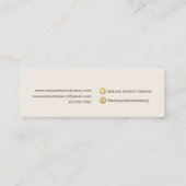 Bakery Store Pastry Chef Dessert Sweets Cake Baker スキニー名刺 (裏面)