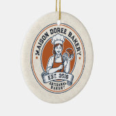 Bakery Store Pastry Chef Dessert Sweets Cake Baker セラミックオーナメント (右)