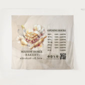 Bakery Store Pastry Chef Dessert Sweets Cake Baker タペストリー (正面(横))