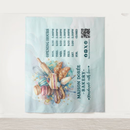 Bakery Store Pastry Chef Dessert Sweets Cake Baker タペストリー