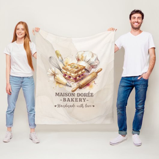 Bakery Store Pastry Chef Dessert Sweets Cake Baker フリースブランケット (インサイチュ)