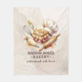 Bakery Store Pastry Chef Dessert Sweets Cake Baker フリースブランケット (正面)