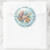 Bakery Store Pastry Chef Dessert Sweets Cake Baker ラウンドシール (バッグ)